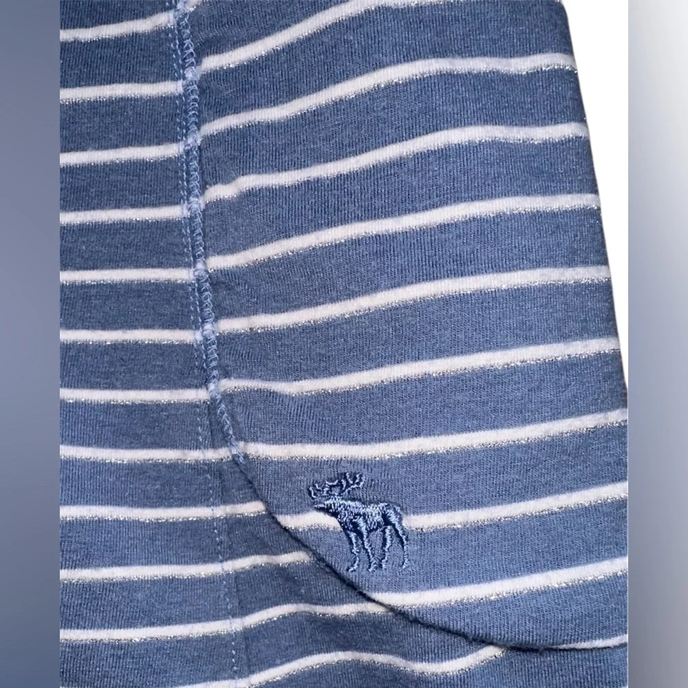 Abercrombie & Fitch Blue and White Striped Strapless Babydoll Dress - Picture 2 of 4